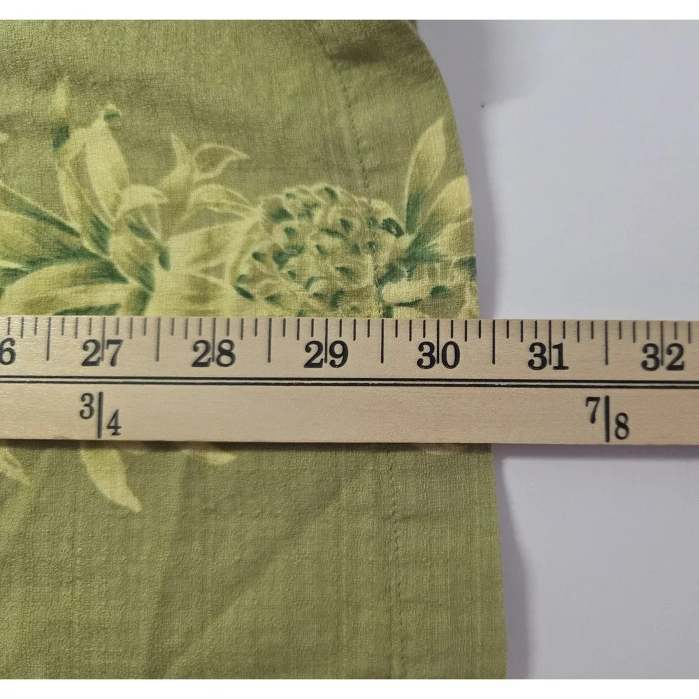 Tommy Bahama‎ Hawaiian Camp Shirt Green/Yellow Size XL Coconut Button - Picture 11 of 11